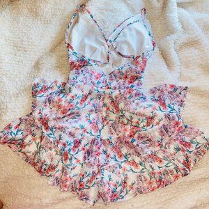 O.Vianca Pink Floral Romper